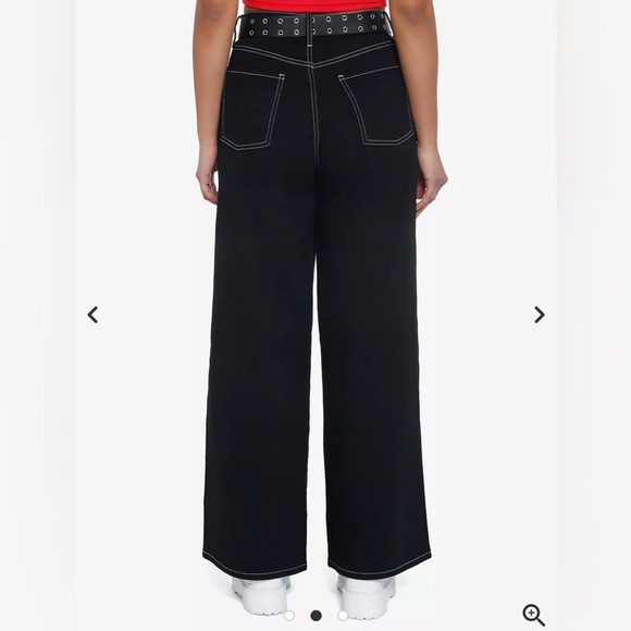 Hot Topic Sanrio My Melody Kuromi Wide Leg Pants Sz 5 Juniors Baggy Y2K Retro - Picture 3 of 12